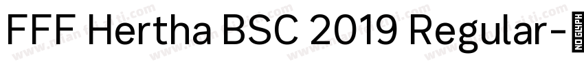 FFF Hertha BSC 2019 Regular字体转换